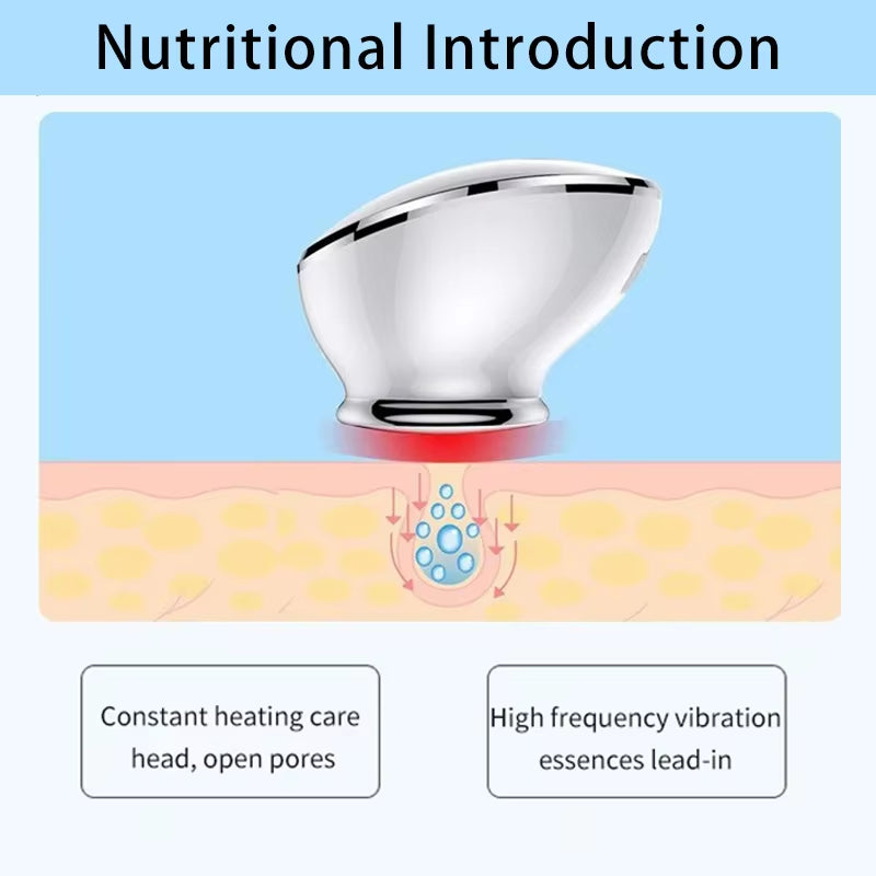 2-In-1 Facial Cleansing Brush Skin Care Beauty-Electric Rotating Face Massage Deep Cleansing Pore Brush,Heating Lead-In Device